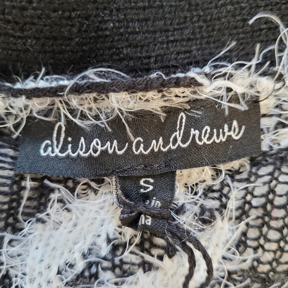 Alison Andrews Houndstooth Open Front Cardigan Sweater Size Women's Small NEW - Picture 10 of 11